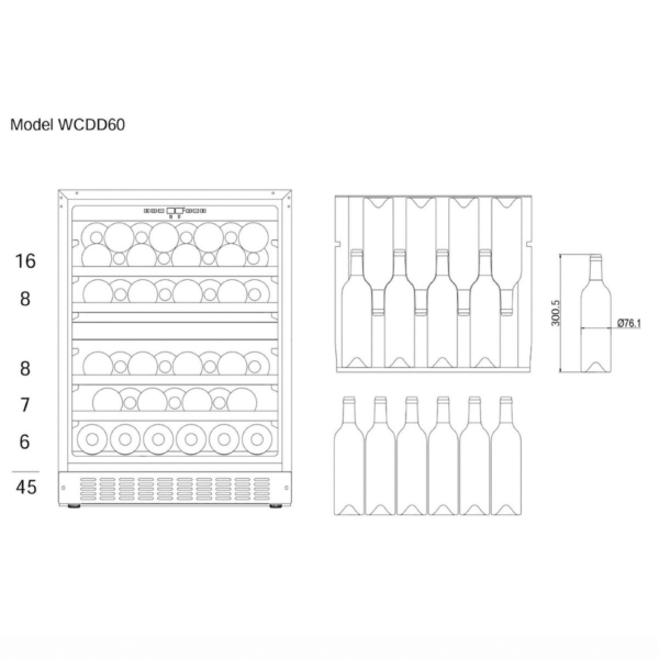 Cava de vino mQuvée WCD60AB-780