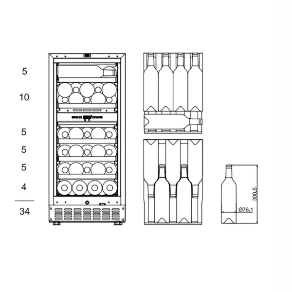 Cava de vino mQuvée WCED40PRP-780