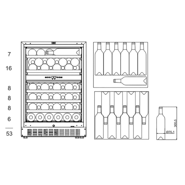 Cava de vino mQuvée WCED60PRP-780