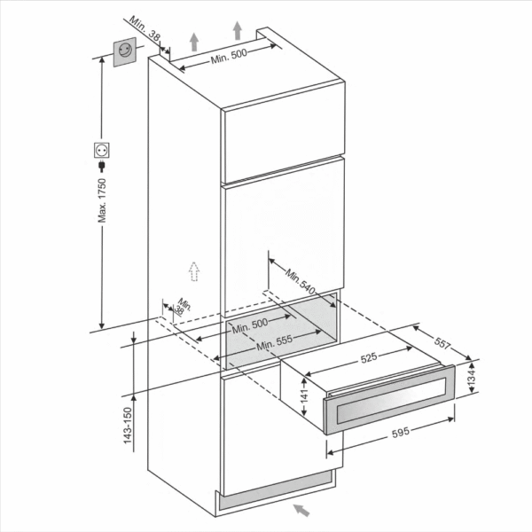 Cajón refrigerado para vino mQuvée WKS5FGBP